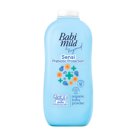 Babi Mild Sensi Prebiotic Protection Organic Natural Baby Powder 350g (Thailand)