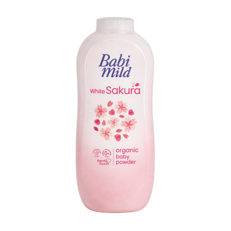 Babi Mild White Sakura Organic Baby Powder 350g (Thailand)