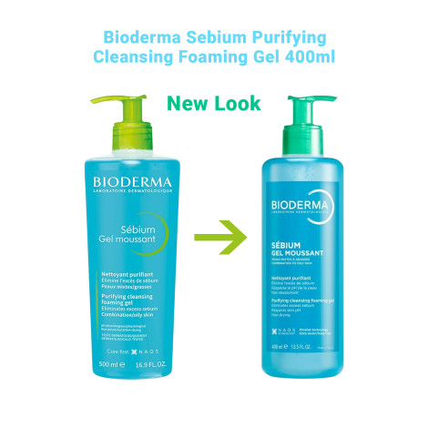 Bioderma Sebium Purifying Cleansing Foaming Gel 400ml (France)