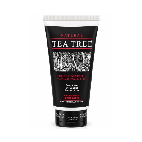Natural Tea Tree Facial Foam For Men 140g