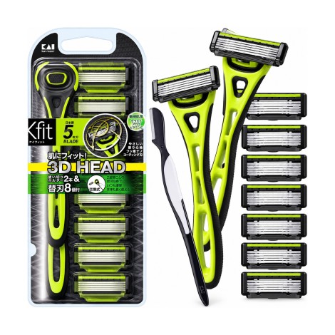 Xfit 3D Head Razor 2 Holder & 8 Blades